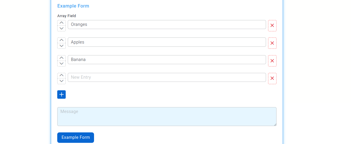 Preview of a array field in a form