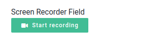 Preview of a screen recorder field in a form