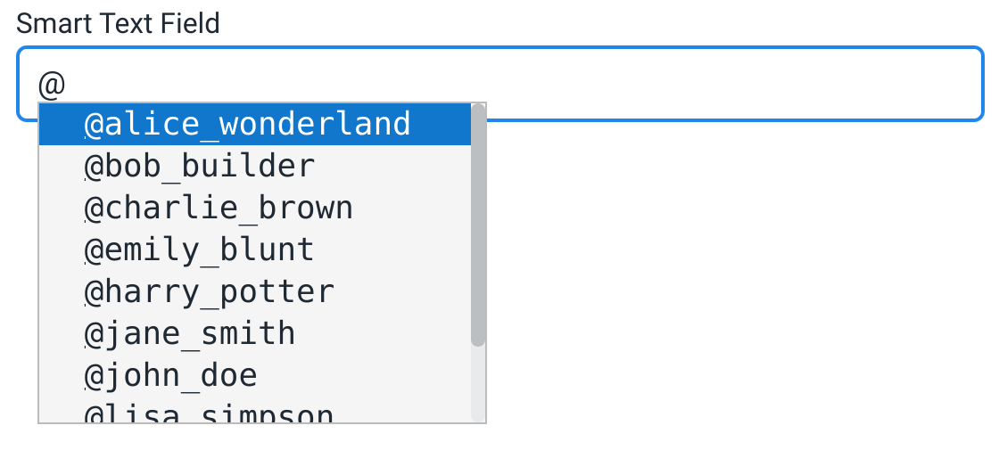 Preview of a smart_text field in a form