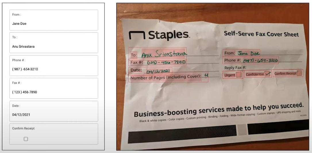 Form Extraction Example